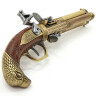 Tri-barrelled Flintlock Revolver with Eagle's head on the handle