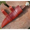 Krátký Vikingský sax s mosazným jílcem a koženou pochvou