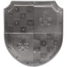 Ornamental historical all-steel-shield