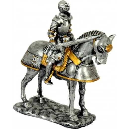 Heroischer Ritter auf Pferd Statuette