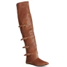 Medieval long boots, riding boots 14th - 15th century, brown