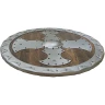 Round shield with metal fittings 55cm