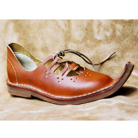Low ladies leather shoes Barber lady