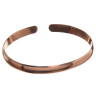 Half-round bracelet, bronze, smooth