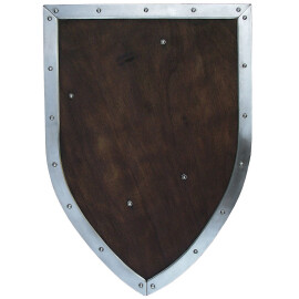 Light heater shield with metal border