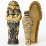 Egyptský sarkofág s mumií faraóna