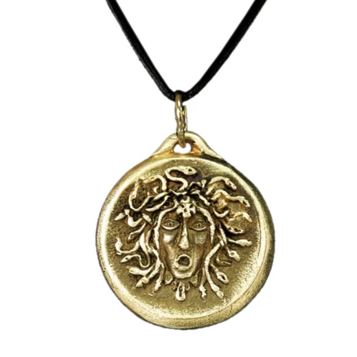 Medusa Medallion with Leather Cord