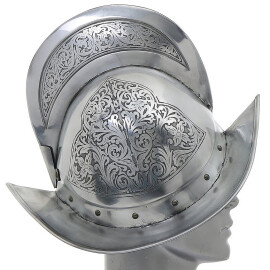 Spanischer Morion Helm geätzt, 16.-17. Jahrhundert