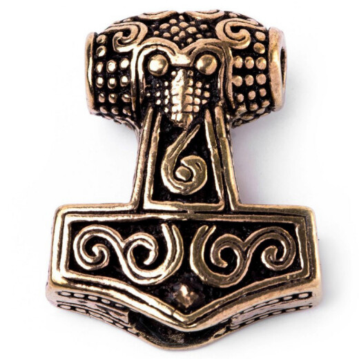 Viking Beard Bead Thor's Hammer from Scania, Bronze