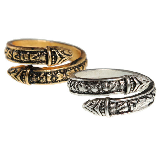 Ancient Viking Serpent Mans Ring. c. 900 A.D.