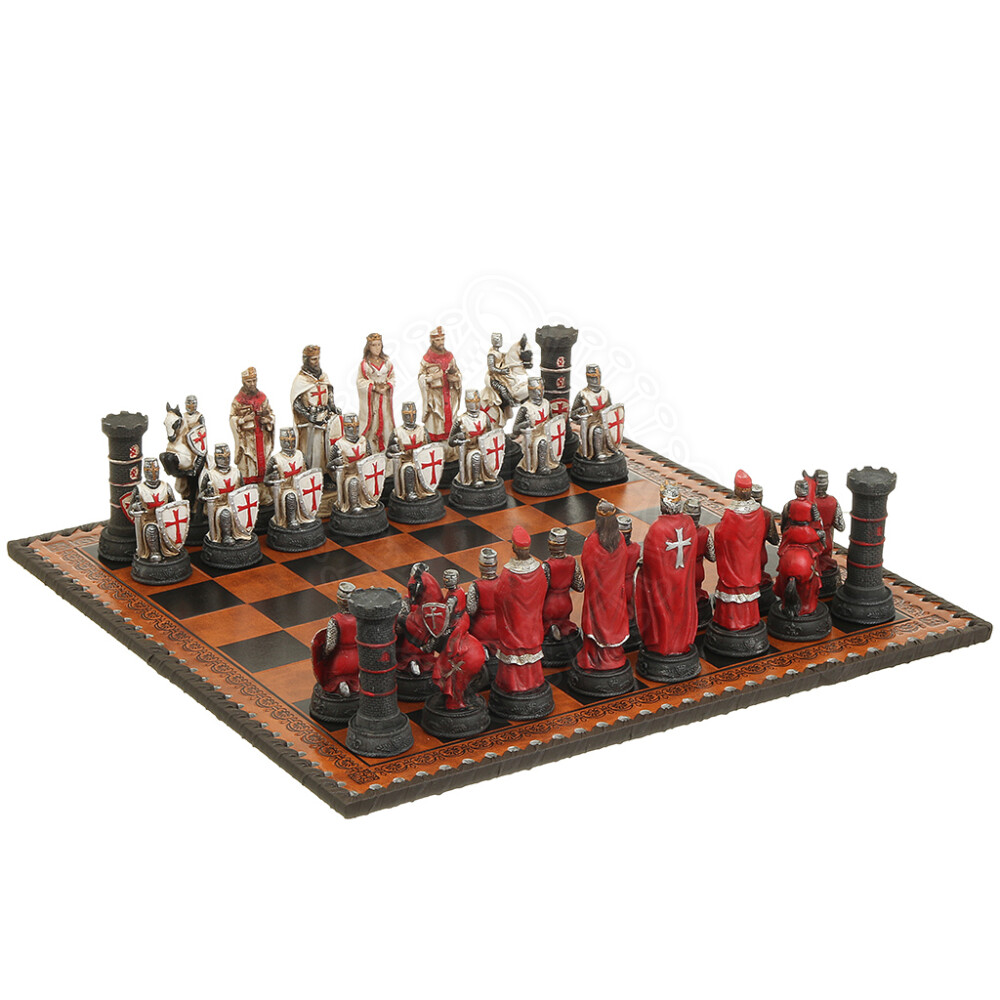 Medieval Chess Set the Normans Chess Set Gold and Silver 