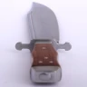 1850 Bowie Messer mit sargförmigem Hartholzgriff