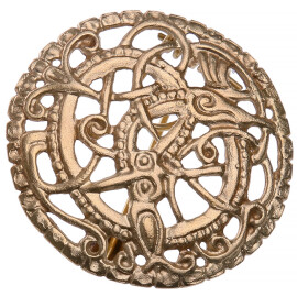 Viking Pitney Disc Brooch, Urnes style, late 11 cen.