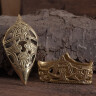 Chape and Locket, brass scabbard fittings