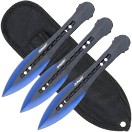 Throwing knife kit Black & Blue, 3 pcs.