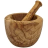 Olive wood mortar and pestle 11cm
