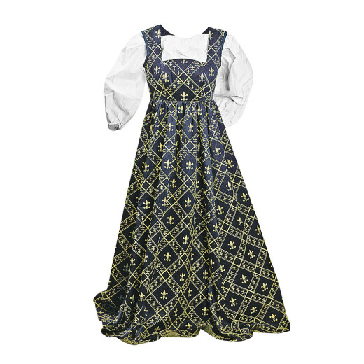 Dámské šaty Fleur de lis modré - výprodej