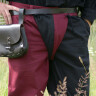 Lansquenet trousers red/black, long high-middle-ages trousers