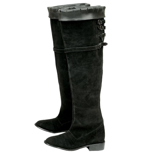 Black Suede Boots Henry VIII