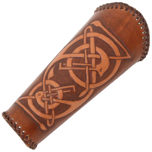 Kožený chránič předloktí s keltskými ornamenty