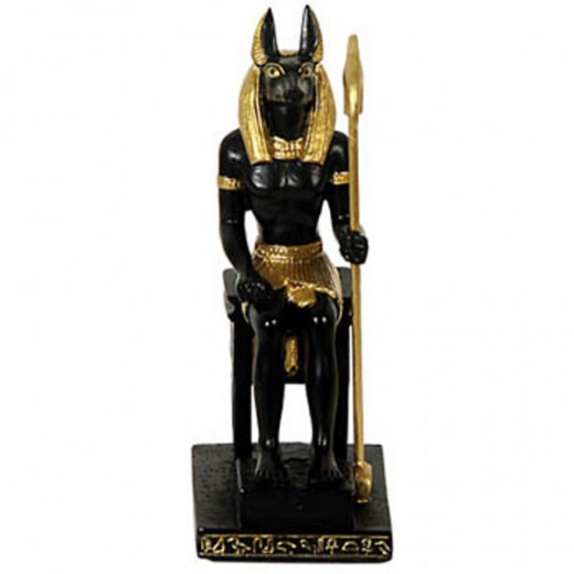Statuette Anubis auf Thron