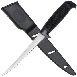 Low-priced filleting knife with black handle