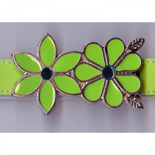 Zelený pásek s kytičkami - výprodej