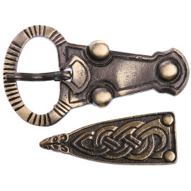 Antiqued Alemannic buckle with belt plate