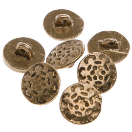 Brass button with flower pattern (1pc)