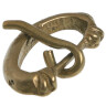 Small lobed D brass buckle (1 pc)