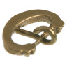 Small lobed D brass buckle (1 pc)