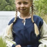 Children's Viking dress Svala, blue/natural
