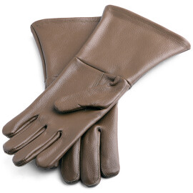 Historické kožené rukavice - hnědé
