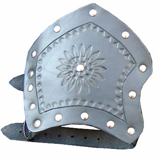 Leather hand back shield