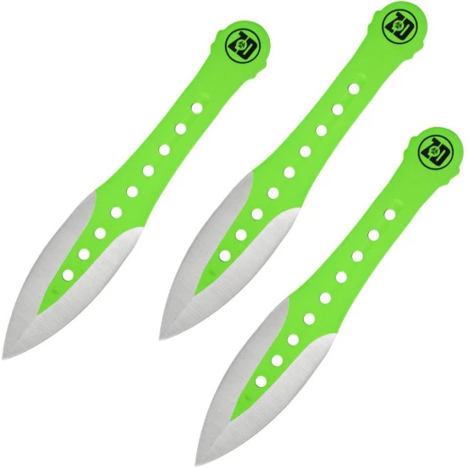 Tři vrhací dýky Zombie Dead zelené