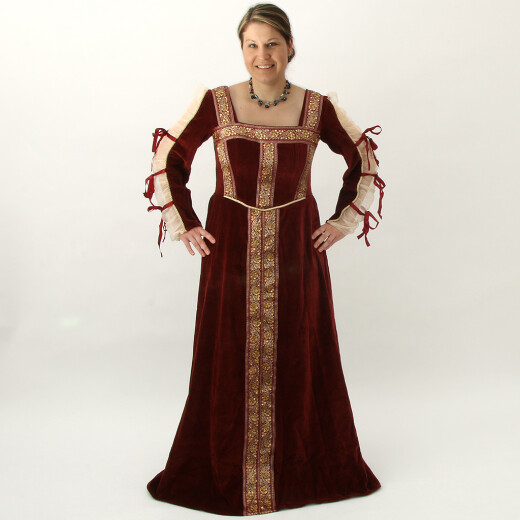 Dress from red velvet - sale
