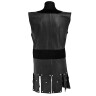 Black leather tunic with rivets