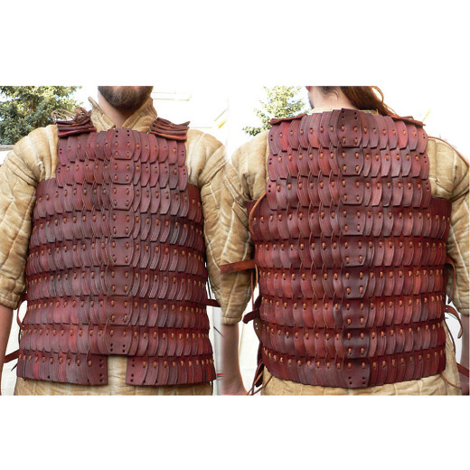 Lamellar cuirass from genuine leather