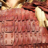 Lamellar cuirass from genuine leather