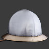 Kettle hat with short brass brim
