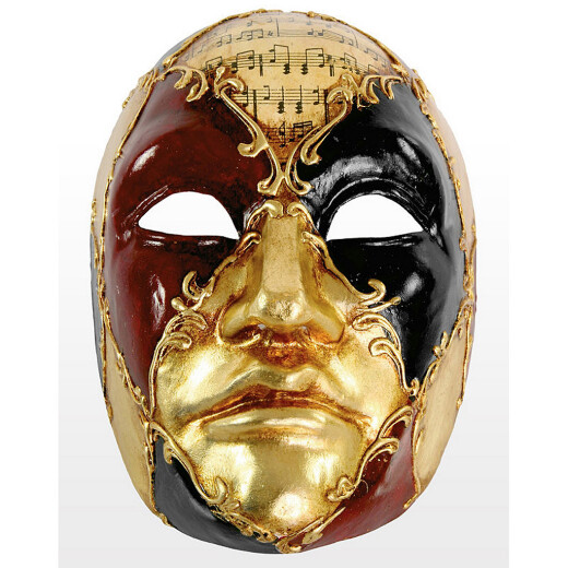 Venezianische Maske Volto Maschile schacchi colore musica