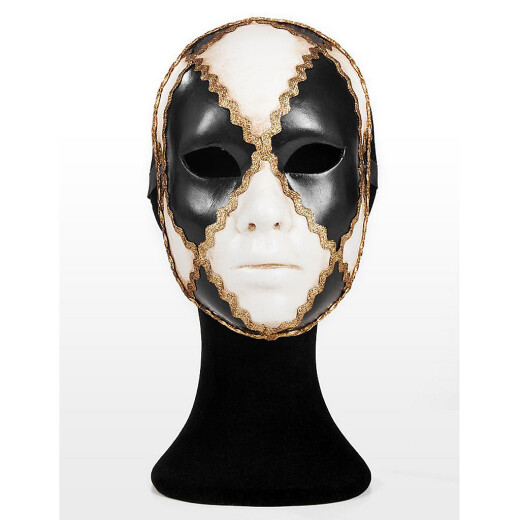 Venezianische Maske Volto scacchi bianco nero femminile