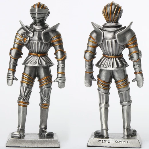 Tin knight statue in Tornament Armor with Armet