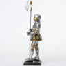 Resin Statue Knight with halberd in right hand