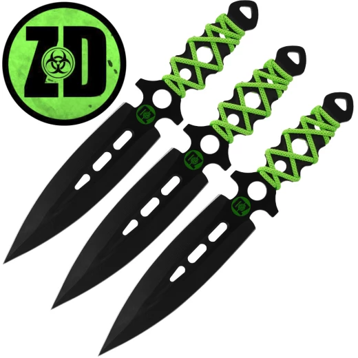 Vrhací nože Zombie Dead v sadě, 3ks.