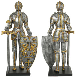 Ritter in Rüstung mit Schwert, 55cm Figur
