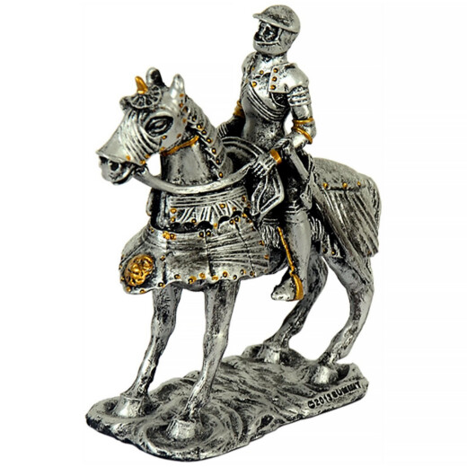 Knight on horse statuette