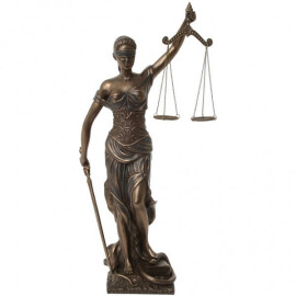 Bohyně spravedlnosti, socha Justice z imitace bronzu