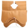 Long flap leather bag