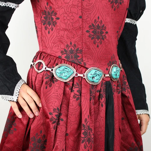 Chain belt with turquoise stones Tatjana, 1ps, clearance - Sale